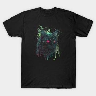 Cat and splatter T-Shirt